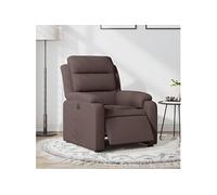 vidaXL Fauteuil inclinable électrique relaxation avec dossier et accoudoirs marron foncé tissu