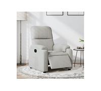 vidaXL Fauteuil réglable électrique tissu microfibre gris clair Gris G