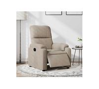 vidaXL Fauteuil inclinable électrique – dossier et repose‑pied réglables – taupe tissu microfibre