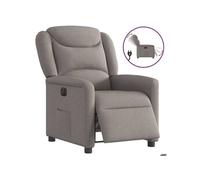 vidaXL Fauteuil inclinable électrique Taupe Tissu