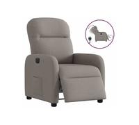 vidaXL Fauteuil réglable électrique tissu taupe Taupe G
