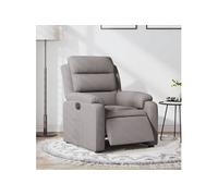 vidaXL Fauteuil relax électrique inclinable avec accoudoirs Tissu Taupe