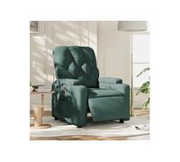 vidaXL Fauteuil inclinable électrique Vert foncé Tissu