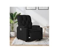 vidaXL Fauteuil inclinable électrique Dossier et repose-pied réglables Moderne Noir tissu