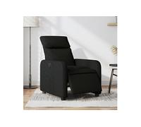 vidaXL Fauteuil inclinable électrique Noir Tissu
