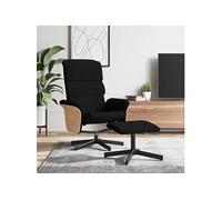 Vidaxl Fauteuil Inclinable Avec Repose-Pied Noir Tissu Noir