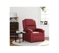 vidaXL Fauteuil inclinable – Similicuir, repose-pied et dossier réglable – Bordeaux