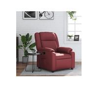 Fauteuil réglable similicuir bordeaux