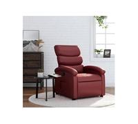 vidaXL Fauteuil réglable similicuir bordeaux Rouge G