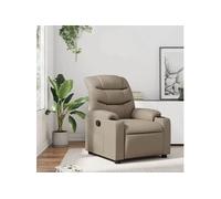 vidaXL Fauteuil inclinable avec repose-pieds, moderne, Cappuccino Similicuir