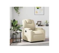 Fauteuil réglable similicuir crème
