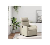 Fauteuil réglable similicuir crème