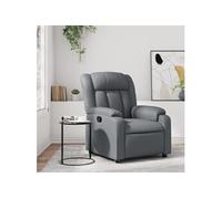 Vidaxl Fauteuil Inclinable Gris Similicuir Gris