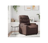 vidaXL Fauteuil inclinable Marron Similicuir