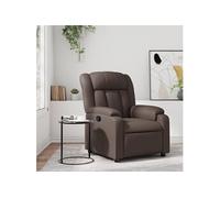 vidaXL Fauteuil inclinable – repose-pieds, dossier et accoudoirs – Marron similicuir