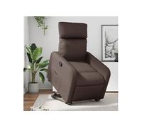 fauteuil réglable similicuir marron