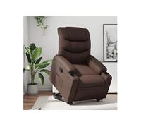 vidaXL fauteuil réglable similicuir marron Marron G