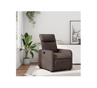 Fauteuil réglable similicuir marron