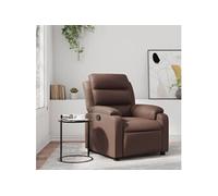 Fauteuil réglable similicuir marron