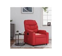 vidaXL Fauteuil réglable similicuir rouge Rouge G