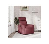 Fauteuil réglable tissu bordeaux