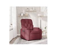 Fauteuil réglable tissu bordeaux