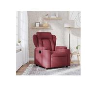 vidaXL Fauteuil réglable tissu bordeaux Rouge G