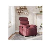 vidaXL Fauteuil inclinable – Chaise de relaxation moderne avec repose-pied, tissu rouge bordeaux