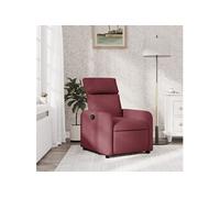 Fauteuil réglable tissu bordeaux