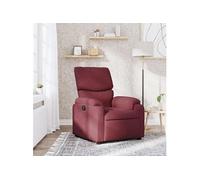 Fauteuil réglable tissu bordeaux