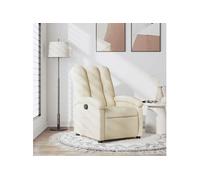 Fauteuil réglable tissu crème
