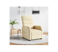 Vidaxl Fauteuil Inclinable Crème Tissu