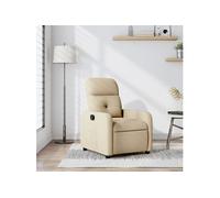 Vidaxl Fauteuil Inclinable Crème Tissu
