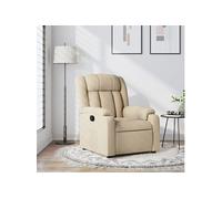 Vidaxl Fauteuil Inclinable Crème Tissu