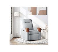 vidaXL Fauteuil inclinable Gris Clair Tissu, Fauteuil, Fauteuil inclinable TV, Poussette, Fauteuil inclinable pour Personnes âgées, Fauteuil canapé