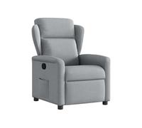 Fauteuil réglable tissu gris clair
