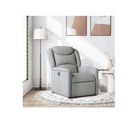 Fauteuil réglable tissu gris clair