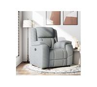 Fauteuil réglable tissu gris clair