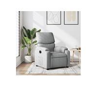 vidaXL Fauteuil inclinable – Chaise de relaxation avec repose-pieds, tissu gris clair