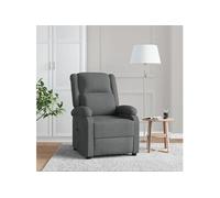 Fauteuil réglable tissu gris foncé