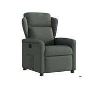Fauteuil réglable tissu gris foncé