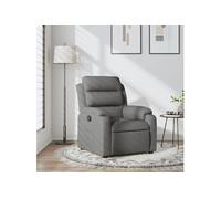 Fauteuil réglable tissu gris foncé