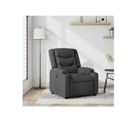 Fauteuil réglable tissu gris foncé