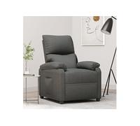 vidaXL Fauteuil inclinable Gris foncé Tissu