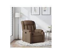Fauteuil réglable tissu marron