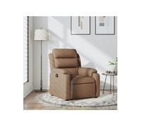 Fauteuil réglable tissu marron