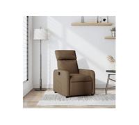 Vidaxl Fauteuil Inclinable Marron Tissu Marron