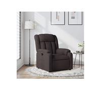 Vidaxl Fauteuil Inclinable Marron Foncé Tissu Marron