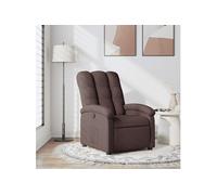 Vidaxl Fauteuil Inclinable Marron Foncé Tissu Marron