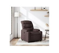Vidaxl Fauteuil Inclinable Marron Foncé Tissu Marron